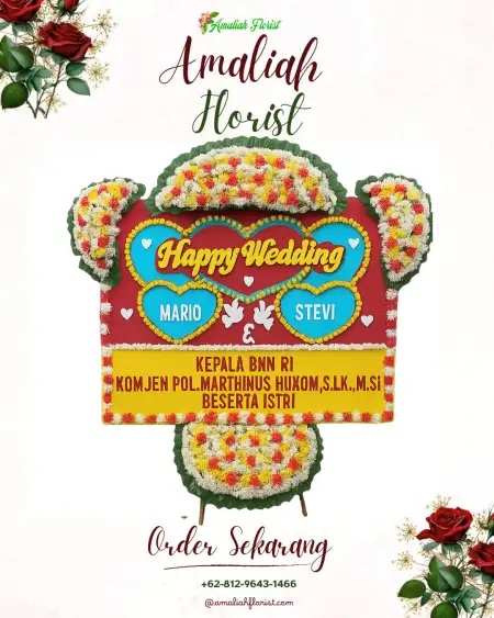 Papan Bunga Pernikahan Wayut